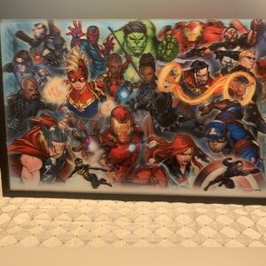 Wall Hanging picture of Marvel heroes in 3D